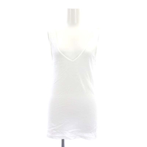 je-ms perth JAMES PERSE tank top cut and sewn no sleeve V neck cotton 1 white white /NR #OS #SH lady's 