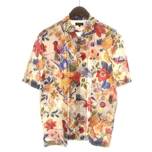 ポールスミスコレクション PAUL SMITH COLLECTION 20SS アロハシャツ カジュアルシャツ 半袖 総柄 花柄 鳥 XL アイボリー マルチカラー