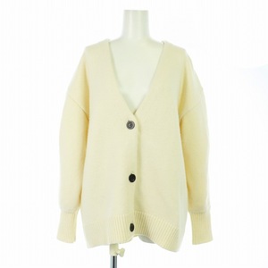 クラネ CLANE 17AW MINAMI TANAKA VNECK CARDIGAN Vネック カーディガン ニット 長袖 ウール 1 S 白 ホワイト 13106-2312