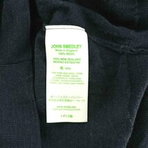 ジョンスメドレー JOHN SMEDLEY ニット カットソー 長袖 クルーネック ウール チャコールグレー /NW42 メンズ_画像6