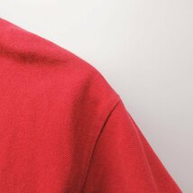 バーバリーズ Burberrys ポロシャツ 半袖 ハーフボタン 刺繍 ロゴ 赤 レッド S 0419 ■GY14 メンズ_画像4