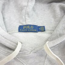 ポロ ラルフローレン POLO RALPH LAUREN ロゴ スウェット パーカー プルオーバー 裏起毛 グレー M メンズ_画像4