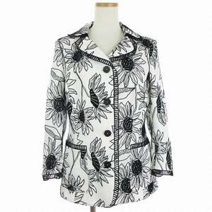  Yukiko Hanai YUKIKO HANAI цветок вышивка tailored jacket белый белый чёрный черный 10 L соответствует женский 