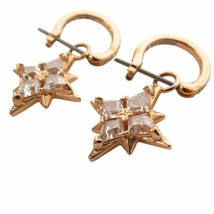 スワロフスキー SWAROVSKI 美品 シンボリックスター SYMBOLIC STAR ドロップピアス フープピアス ラインストーン ゴールドカラー_画像2