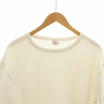 ヘルスニット healthknit Ron Herman別注 ワッフルカットソー Tシャツ 長袖 厚手 無地 M 白 ホワイト ■GY30 /MQ メンズ_画像3