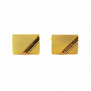 ディオール Dior カフスボタン アクセサリー スクエア ロゴ 箱付き ゴールド色 ■GY11 /MQ メンズ