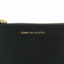 未使用品 コムデギャルソン COMME des GARCONS 小銭入れ コインケース ポーチ レザー ロゴ 黒 ブラック SA 8100_画像4