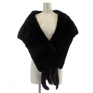  No-brand fur cape tippet fur fringe dark mink fur black black /AQ #GY18 lady's 