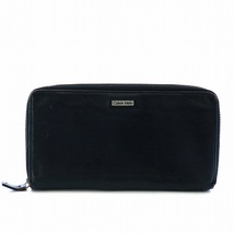 カルバンクライン CALVIN KLEIN 長財布 ラウンドファスナー ロゴ レザー 黒 ブラック 79441 /AQ ■GY18 メンズ_画像1