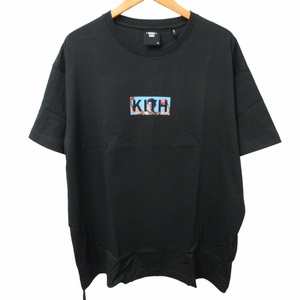 未使用品 キスニューヨークシティ KITH NYC ×ROCKY コラボ タグ付き 22年製 BALBOA BOX LOGO TEE ボックスロゴTシャツ カットソー 黒 XL