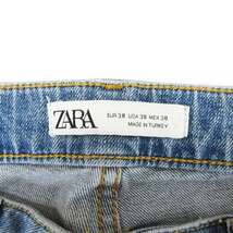 ザラ ZARA ダメージ加工 デニム パンツ ジーンズ 30 インディゴ 240426E メンズ_画像3