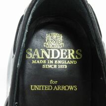 サンダース SANDERS ユナイテッドアローズ別注 タッセルローファー シューズ エナメル 9685BP 黒 ブラック 8 27.5cm位 メンズ_画像7