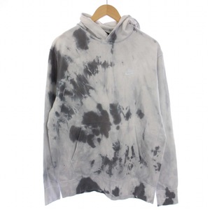 ナイキ NIKE FRENCH TERRY DYE P/O HOODIE パーカー スウェット トレーナー プルオーバー 長袖 ロゴ タイダイ柄 L グレー メンズ