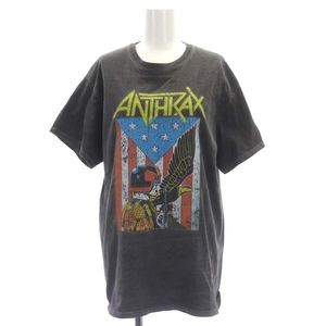 グッドロックスピード GOOD ROCK SPEED ANTHRAX Tシャツ カットソ― 半袖 プリント コットン F グレー マルチカラー /NR レディース