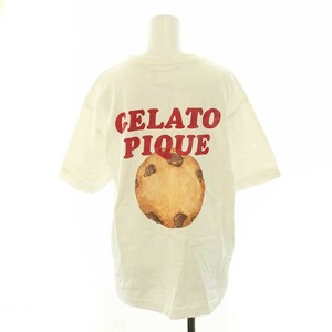 ジェラートピケ gelato pique 23SS Tシャツ カットソー 半袖 バックプリント クッキー F 白 ホワイト PWCT231326 /KQ レディース