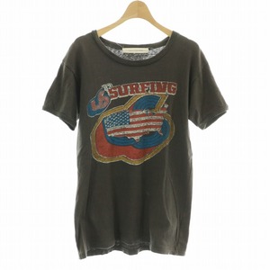  Inpaichthys Kerri Inpaichthys Kerri T-shirt cut and sewn print national flag pattern short sleeves M tea Brown /XK men's 