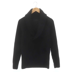 ジュンハシモト junhashimoto RIB SCHOLE COLLAR PULL OVER KNITニット セーター 長袖 リブ ウール 2 黒 ブラック /MI ■OS ■AD メンズ