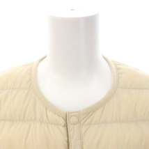 ダントン DANTON INNER DOWN JACKET ダウンジャケット ノーカラー アウター 34 ベージュ JD-8748 /MI ■OS レディース_画像5