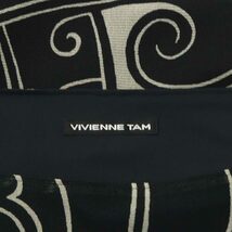 ヴィヴィアンタム VIVIENNE TAM パワーネットフラワースカート 膝丈 フレア XS 黒 ブラック ベージュ /DO ■OS ■SH レディース_画像3