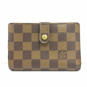 ルイヴィトン LOUIS VUITTON ダミエ ポルトフォイユ ヴィエノワ 二つ折り財布 がま口 フランス製 N61664 ブラウン レディース