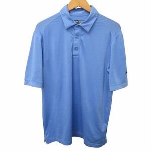 キャロウェイ CALLAWAY ポロシャツ カットソー ゴルフウェア ロゴ刺? 半袖 青 ブルー Fサイズ 0415■GY31 メンズ