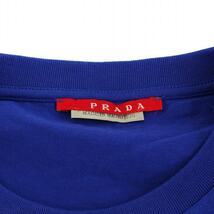 プラダスポーツ PRADA SPORT Tシャツ カットソー 半袖 薄手 ロゴ M 青 ブルー ■GY18 /MQ ■OH レディース_画像4