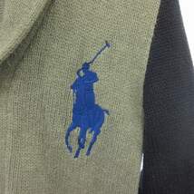 ポロ ラルフローレン POLO RALPH LAUREN ロゴあり刺繍 カーディガン ショールカラー グレー S STK キッズ_画像7