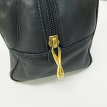 ロエベ LOEWE ハンドバッグ ミニボストンバッグ アナグラム ロゴ ナッパレザー 紺 ネイビー 系 0427 レディース_画像5