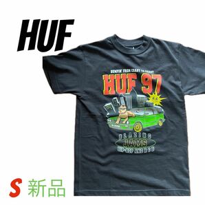 HUF ハフ Tシャツ BLAZING JAMS S TEE メンズ 半袖　Sサイズ　ブラック　新品　ユニセックス　