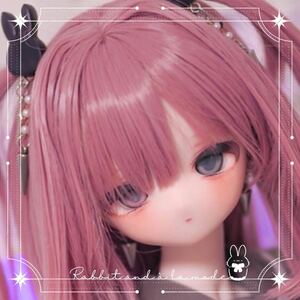 ◯うさぎとあらも〜ど◯ DDH-01 SW肌 ピアス付きカスタムヘッド(微難あり)+おまけウィッグ&アクセ&アイ