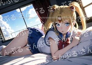 1i7 [おまけあり] 美少女戦士セーラームーン 月野うさぎ 同人ポスター A4サイズ 高品質イラスト アート アニメ 漫画 セラムン つきのうさぎ