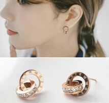 【ピアス】18K ゴールドメッキ　色ピンクゴールド_画像2