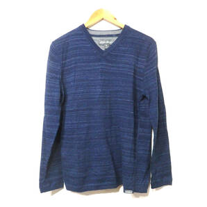 【送料無料】エディーバウアーセーター/紺色　Sサイズ　綿ウール混合　美品　Eddie Bauer