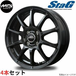 マルカ ホイール シュナイダー StaG 日産 ノート/ノートeパワー 12系 MID 【16×6.0J 4-100 INSET43 ストロングガンメタ】 4本セット