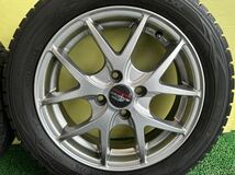 165/60R15 2014年スダットレス DUNLOP WINTER MAXX タイヤアルミセット　4穴 PCD100 ET+45 15×4.5J ハブ67mm_画像9