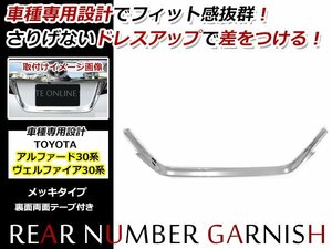 30系 アルファード ヴェルファイア メッキリアナンバーガーニッシュ ナンバープレート メッキモール メッキドアモール