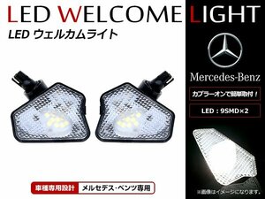 ベンツ BENZ Eクラス W212 セダン/ワゴン LED キャンセラー内蔵 ドアミラー ウェルカムランプ ユニット T10ソケット SMD9連 左右2個セット