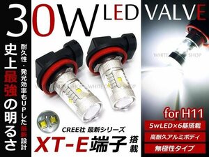 CREE XT-E端子 H11 LEDバルブ 30W アルミヒートシンク ホワイト