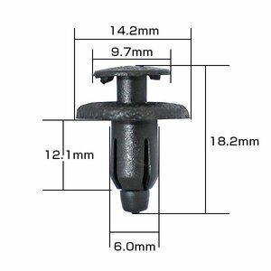 メール便 ホンダ純正互換 90683-MBW-0030同等 ドアパネル スクリューグロメット クリップ リベット VOSTONE BC5126 10個