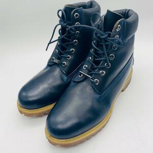 【希少・良品】Timberland ティンバーランド 6インチ プレミアムブーツ 紺 ネイビー 9.5 6557 27.5cm ラギット ラバー コマンドソール