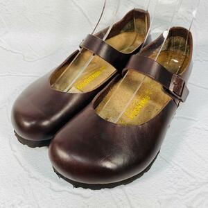 【良品】Birkenstock ビルケンシュトック メッシーナ ストラップ サンダル 濃茶 ダークブラウン 24.5cm コンフォート 健康靴 快適 楽々