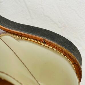 【希少】REGAL リーガル サドルシューズ バイカラー W383 グレー 灰色 レッド 赤 25cm 革靴 ビジネス ドレス サドルシューズ レザーの画像9