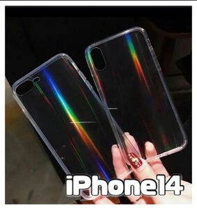【iPhone14】iPhoneケース 透明 オーロラ クリア シンプル 即決 送料無料 スマホケース 可愛い 新品 韓国 セール