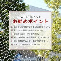 防鳥ネット 鳥よけネット 透明 ベランダ 鳩よけ カラスよけ (結束バンド15本付き) 猫侵入脱出防止 【SxP】 (3m x 8_画像3