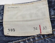 ♂ Levi’s 510 激渋▲レッドループ▲USEDヒゲ加工落ち▲W３４_画像9