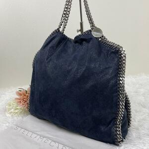 Stella McCartney ステラマッカートニー ショルダーバッグ ファラベラ FALABELLA フォールドオーバー レディース ネイビー トート 2way