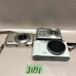 (J1211)デジタルカメラ 3台CASIO EX- FC300S/CASIO EX-Z1050/FUJIFILM JX400 送料520円の画像1