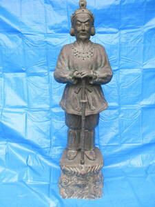 ◆日本武尊 青銅 銅像 立像 高さ約145cm 横 約40cm 奥 約33cm 重さ約60kg 大正～戦前 希少 珍品◆