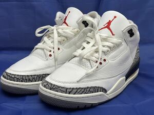 27cm NIKE/ナイキ AIR JORDAN 3 WHITE CEMENT REIMAGINED エアジョーダン3 ホワイトセメント リマインジド DN3707-100