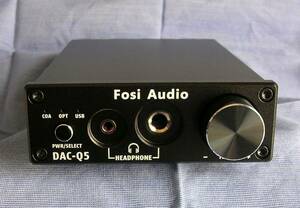 Fosi Audio DAC-Q5 ヘッドフォンアンプ 6.35mm 3.5mm PC-USB/光/同軸入力　RCA出力あり